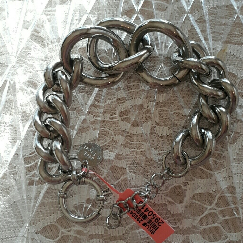 COPY - STAINLESS STEEL CHUNKY BRACELET